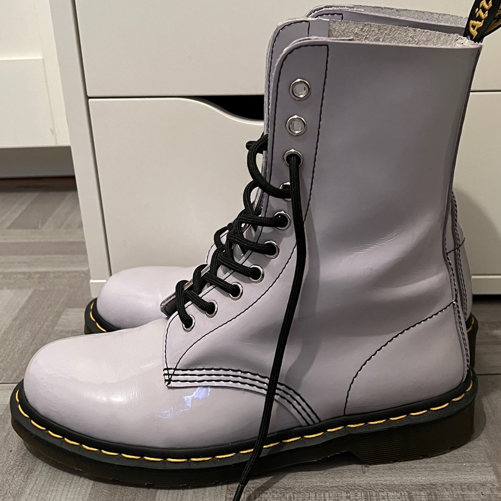 Dr. Martens x Marc Jacobs Patent Leather Combat Boots